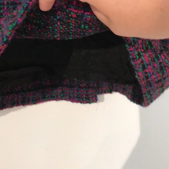 ๐Last Call Before Donation๐ Vintage colourful tweed wool blend mini skirt - Picture 5 of 11